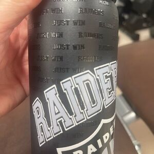 Raiders Themed Black and Gray Tumbler